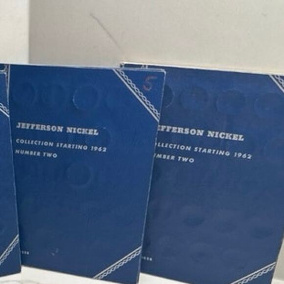 Whitman Lincoln Head Cent (2) and Jefferson Nickel (2) Coin Folder Set of 4 - Picture 3 of 5